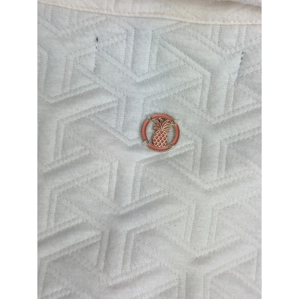 Simply Southern Cream Geometric Quilted Snap Front Shacket Shirt Jacket Small